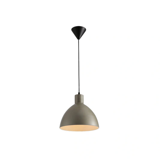 Main image of Antique Grey Brass Dome Metal Pendant Ceiling Light with E27 Fitting D300 | TEKLED 150-18193