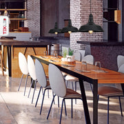 Indoor usage of Black Step Industrial Metal Ceiling Pendant Light with E27 Fitting | TEKLED 150-18358