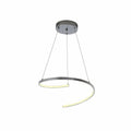 Main image of LED Spiral Chrome Finishing 30W CCT Change Dimmable Contemporary Nordic Scandinavian Pendant Ceiling Light with Remote Control | TEKLED 154-17270