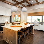 More interior usage of White Metal Laser Cut Globe Pendant Light X Large with E27 Fitting | TEKLED 150-18254