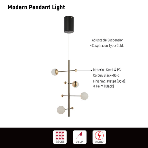 Chandelier moderno de gran tamaño, ideal para salones elegantes, con un diseño dorado que realza cualquier decoración contemporánea.