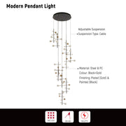 Primer plano de un candelabro dorado moderno, ideal para comedores elegantes con decoración contemporánea.