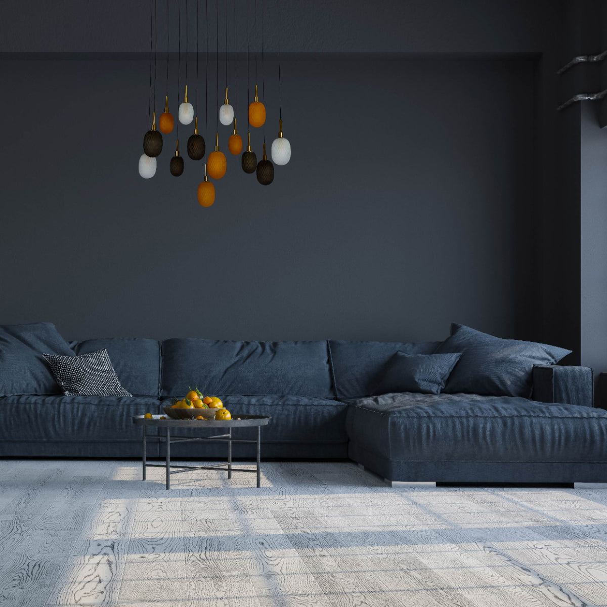Lámpara de techo de múltiples pendel, perfecta para comedores elegantes, combinando estilo moderno y contemporáneo.
