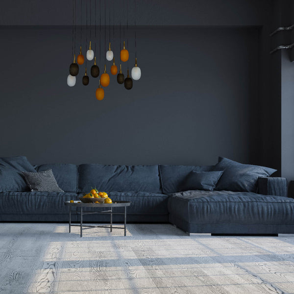 Lámpara de techo de múltiples pendel, perfecta para comedores elegantes, combinando estilo moderno y contemporáneo.