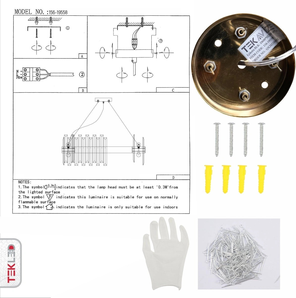 Close up shots of Coffin Crystal Gold Metal Chandelier D600 with 16xE14 Fitting | TEKLED 156-19558