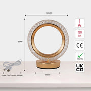 Lámpara LED en forma de anillo, ideal para oficinas modernas, proporcionando una iluminación suave y contemporánea.