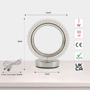 Lámpara LED en forma de anillo ideal para oficinas modernas, proporcionando luz suave y elegante para un ambiente acogedor.