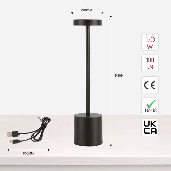 Lámpara LED portátil en forma de columna, perfecta para oficinas modernas, que ofrece control de temperatura de color y estilo minimalista.