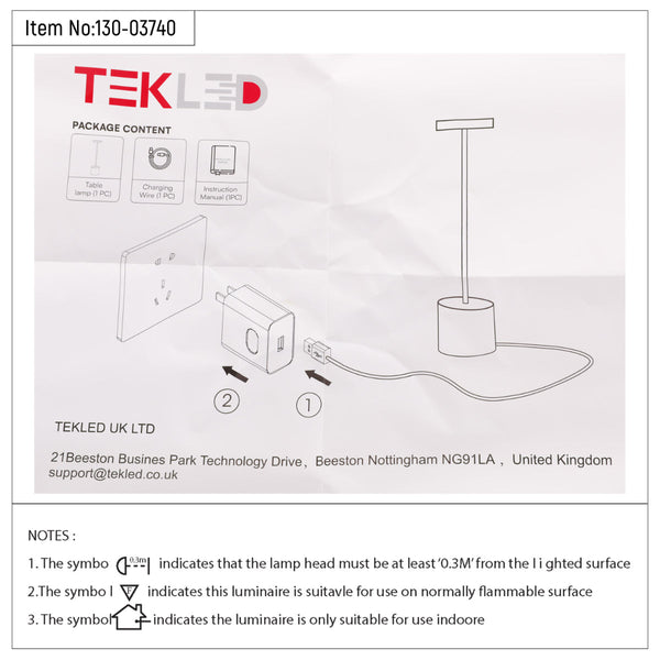 Esquema técnico de la lámpara de columna LED portátil, detallando dimensiones y control de temperatura de color, ideal para espacios modernos.