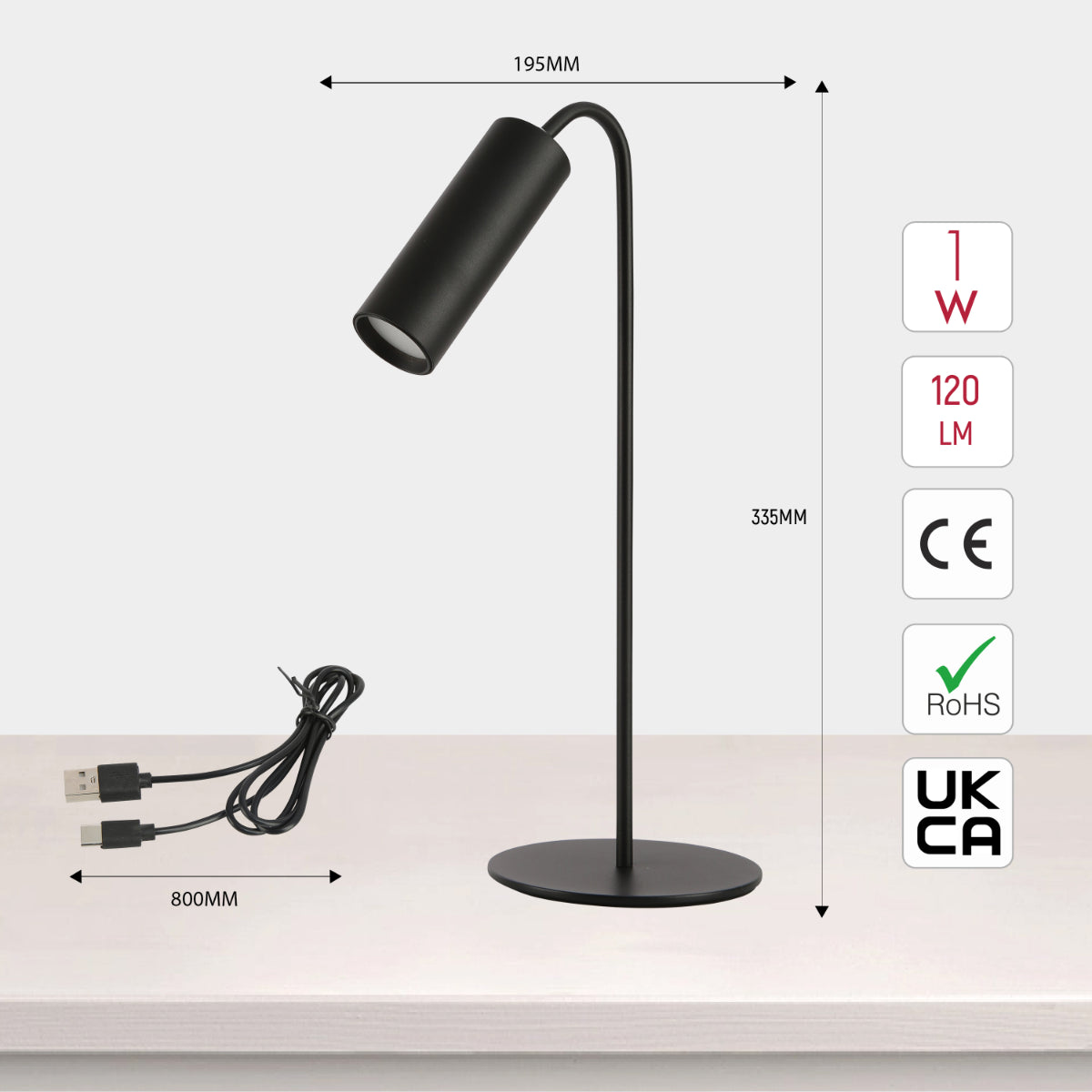 Lámpara LED de clip, ideal para escritorios y dormitorios modernos, con diseño práctico y versatilidad para iluminación dirigida.