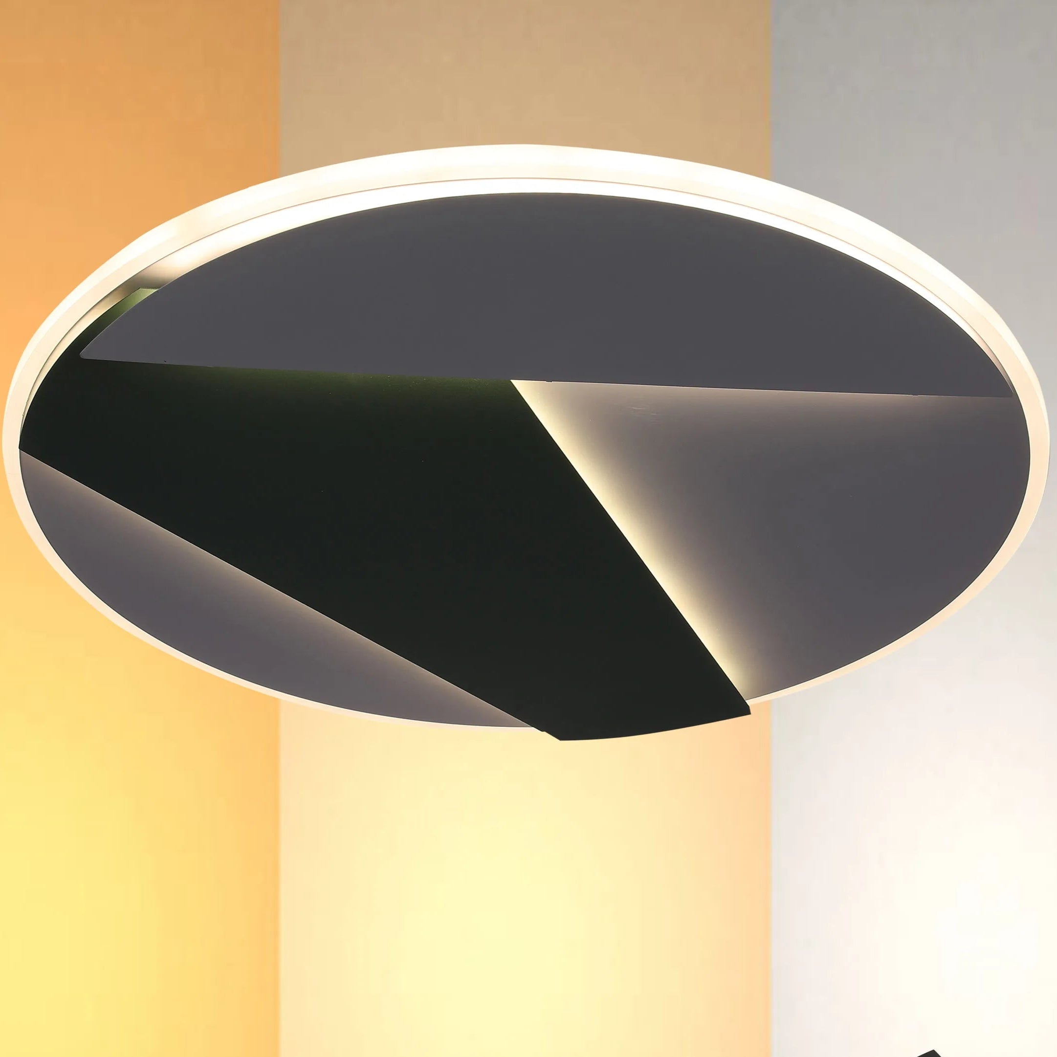 Lámpara de Techo LED en Capas con Iluminación Oculta, Montaje al Ras