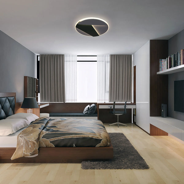 Lámpara de Techo LED en Capas con Iluminación Oculta, Montaje al Ras
