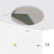 Lámpara de Techo LED en Capas con Iluminación Oculta, Montaje al Ras