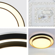 Close shot of the LED Ceiling Lamp Black D500 6000K/4000K/3000K 42Wx2(TEKLED)-165-16001