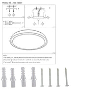 User manual for LED Ceiling Lamp Purple D500 6000K/4000K/3000K 42Wx2(TEKLED)-165-16021