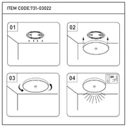 Close shot of the LED Ceiling Light Human Sensor 18W 6000K (TEKLED)-731-03022