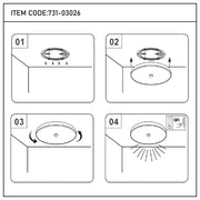 Close shot of the LED Ceiling Light Radar Sensor 18W 6000K (TEKLED)-731-03026