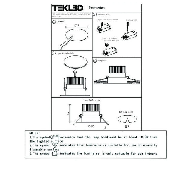 User manual for  LED OC002A 1х5W 4500K BLACK -165-153243-165-153243