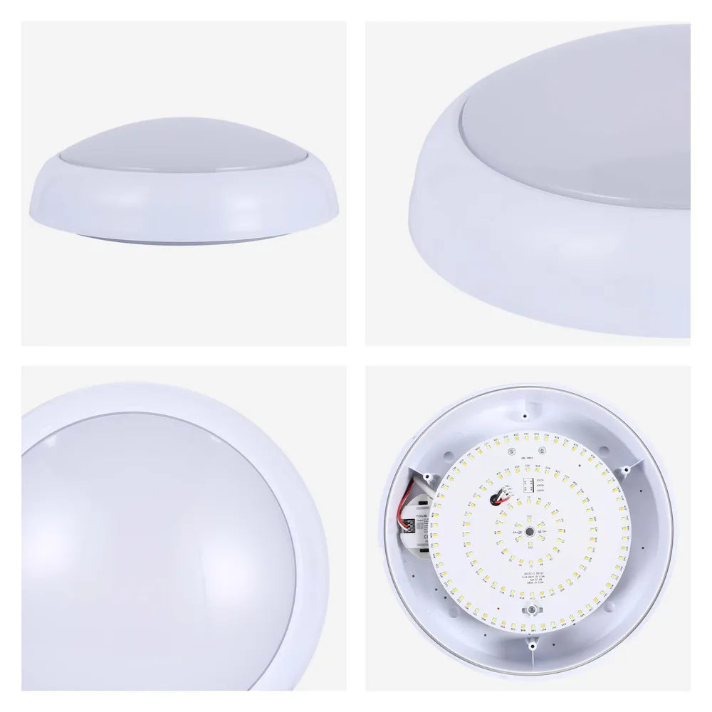 Detalles de la Plafonera LED Paladin 14-16-20 W 3CCT IP54 con Borde Blanco-118-03616