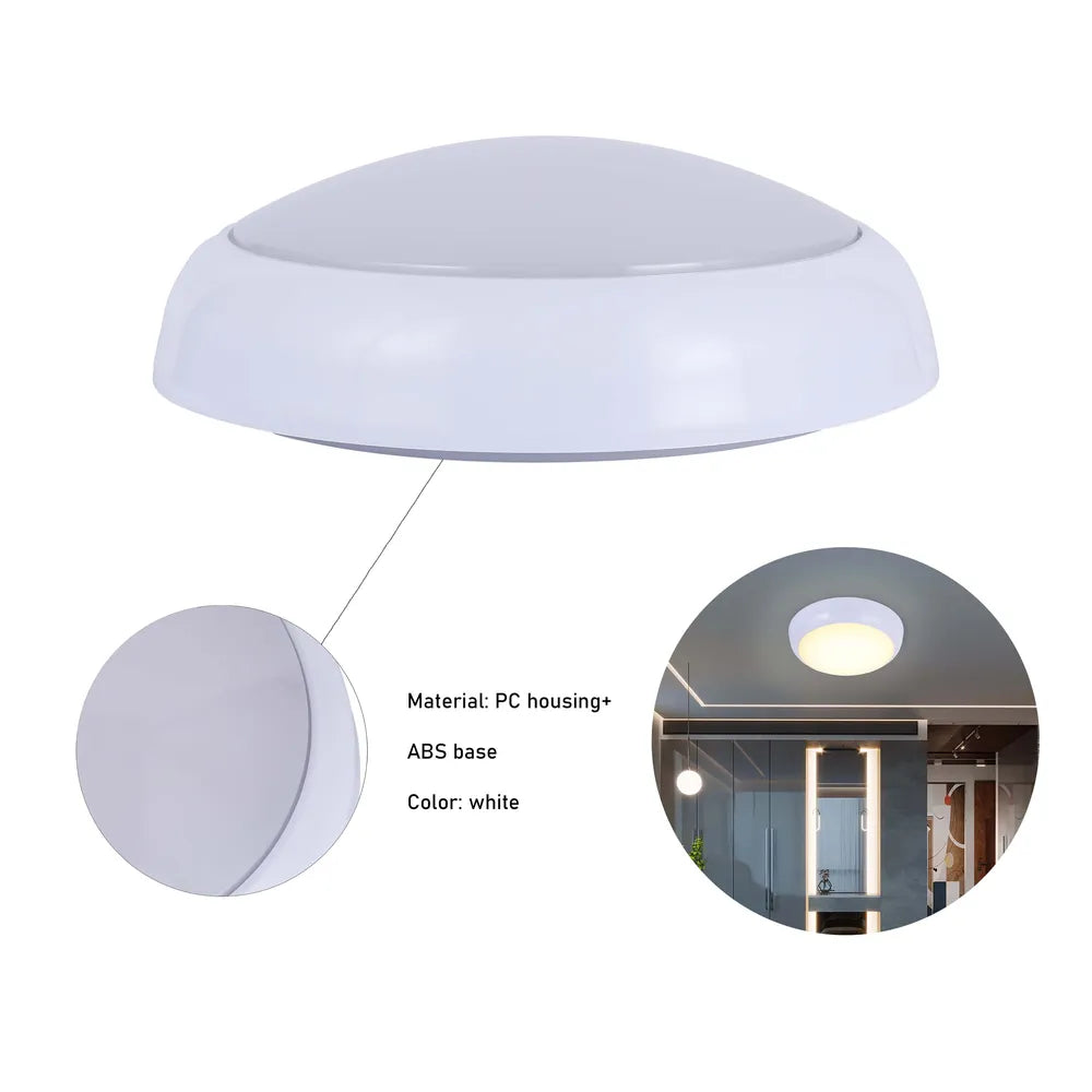 Toma de cerca del Plafón LED Paladin 14-16-20 W 3CCT IP54 con Aro Blanco-118-03616