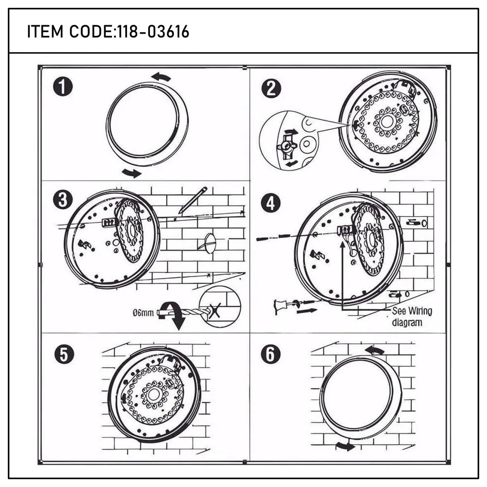 Manual de usuario para LED Paladin Bulkhead 14-16-20 W 3CCT IP54 con aro blanco-118-03616