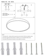 User manual for LED Sparkling Flush Ceiling Light Black D400 6000K/4000K/3000K 27Wx2(TEKLED)-165-16016
