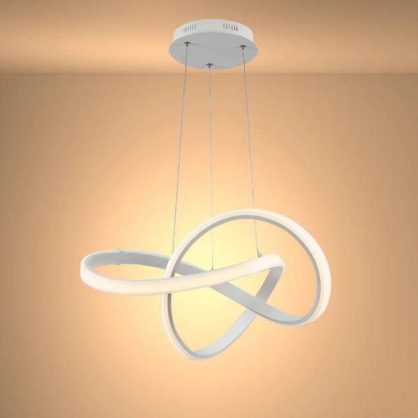 LED Double Triple Loop-Infinity White-Black-Gold Finishing 4000K Natural Cool White Modern Contemporary Nordic Scandinavian Pendant Ceiling Light 1
