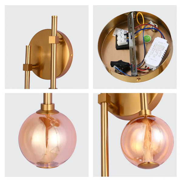 Details of the LED Wall Light 39308-2A Clear Glass 3000K(TEKLED)-151-20048-151-20048