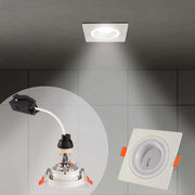 Detalles del Downlighter Empotrado Fijo GU10 de Bajo UGR Cuadrado-143-03401