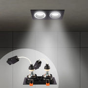Detalles del Downlighter Empotrado Fijo GU10 de Bajo UGR Square-143-03402