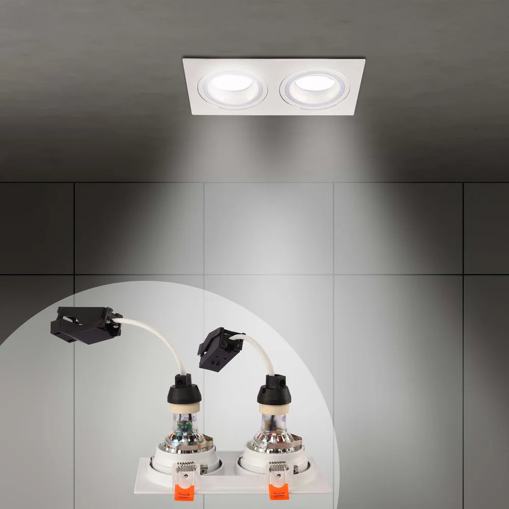 Detalles del Downlighter Recesado Fijo CU10 de Bajo UGR Cuadrado-143-03403