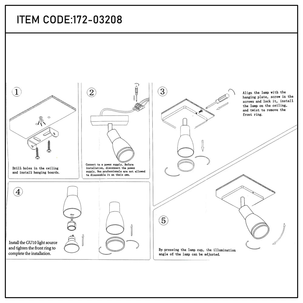 Manual de usuario para el Foco Luma Cylindro GU10-172-03208