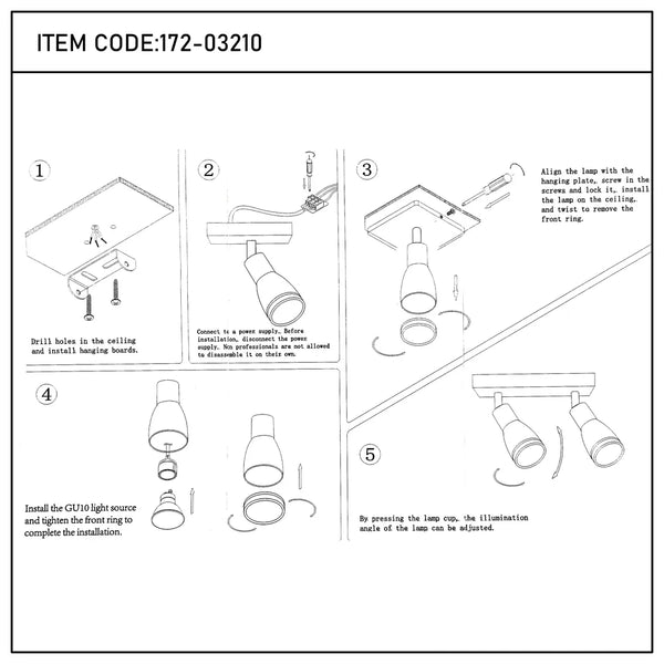 Manual de usuario para el Foco de Techo Luma Cylindro GU10-172-03210
