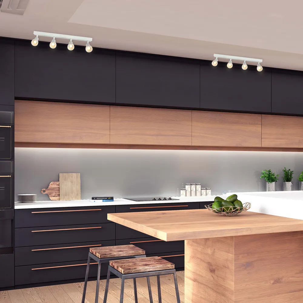 Moderno dispositivo de iluminación Luma Cylindro GU10 para foco, iluminando una sala de estar elegante con decoración contemporánea y elementos de diseño minimalista.172-03222