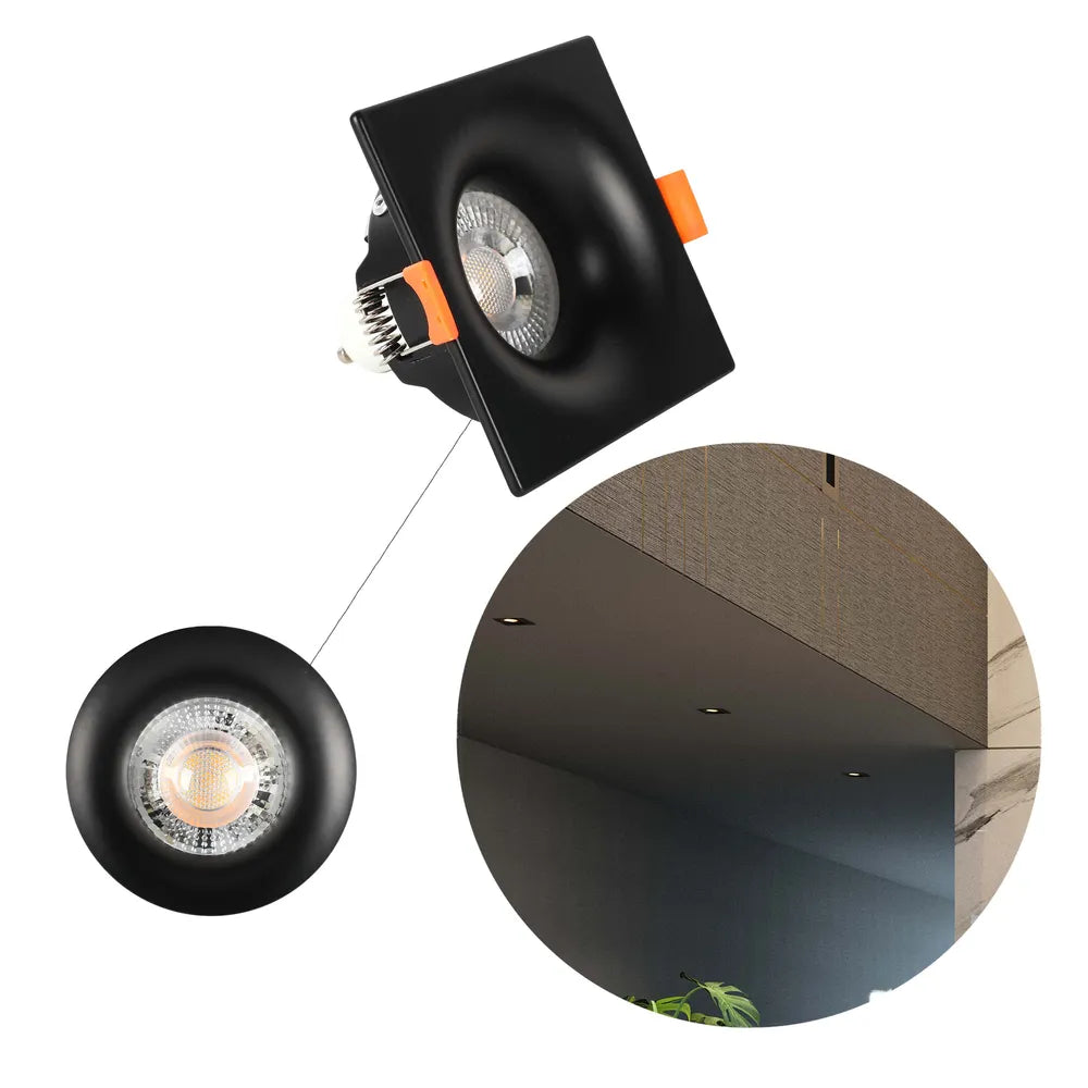 Plano cercano del Downlight Empotrado Fijo Cuadrado de Baja Resplandor Lunar GU10-143-03994