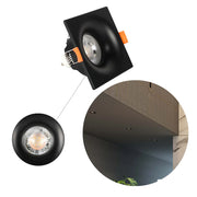 Plano cercano del Downlight Empotrado Fijo Cuadrado de Baja Resplandor Lunar GU10-143-03994