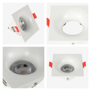 Detalles del Downlight Recesado Cuadrado Fijo de Baja Deslumbramiento Lunar GU10-143-03995