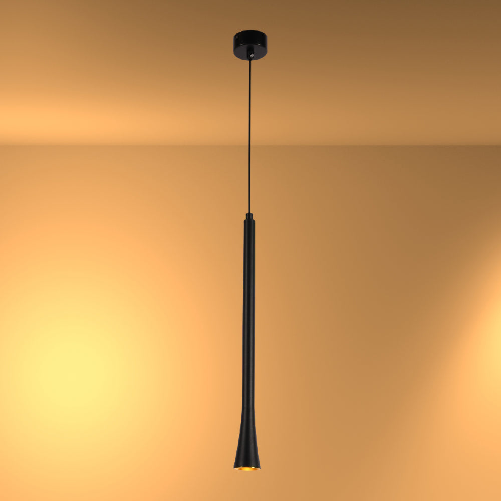 Imagen principal de un elegante downlight LED negro y bronce, ideal para salas de estar con estilo contemporáneo.