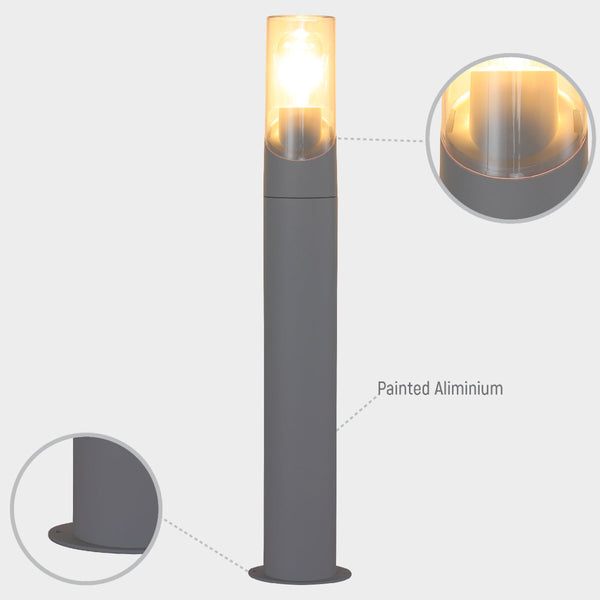Luz de bolardo exterior, ideal para caminos, con diseño moderno y estructura resistente, perfecta para jardines y entradas.