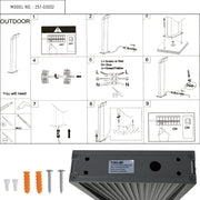 Lámpara de sendero LED de bollard para exteriores, ideal para jardines y caminos, con diseño moderno y alta eficiencia energética.