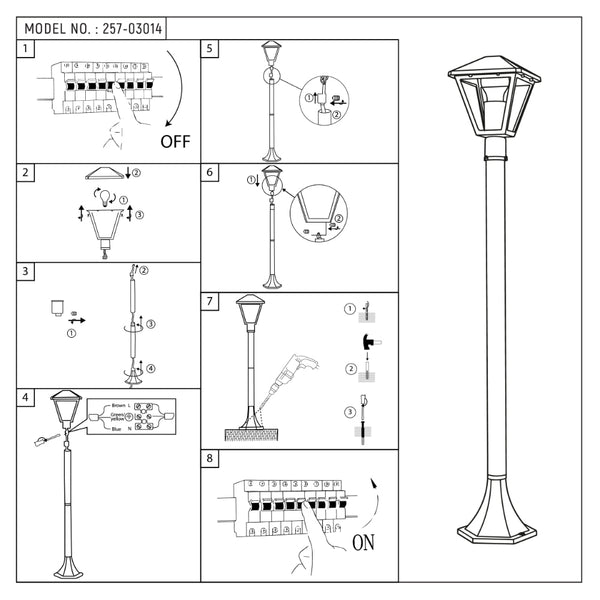 Imagen principal de un farol de jardín cilíndrico negro, perfecto para iluminar caminos en exteriores con diseño moderno.
