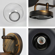 Lámpara de pared exterior en forma de linterna negra E27, ideal para espacios al aire libre con estilo clásico.