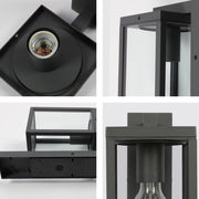 Lámpara de pared exterior en gris oscuro, ideal para patios con estilo contemporáneo, brindando luz y elegancia al entorno.