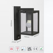 Lámpara de pared para exteriores en gris oscuro, ideal para jardines rústicos o patios, ofreciendo un toque de elegancia y calidez.