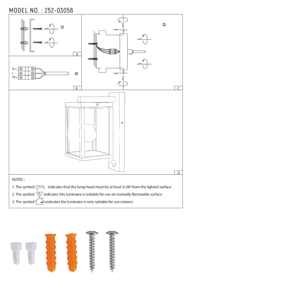 Lámpara de pared exterior estilo industrial, ideal para patios y jardines, con acabado gris oscuro y diseño elegante.