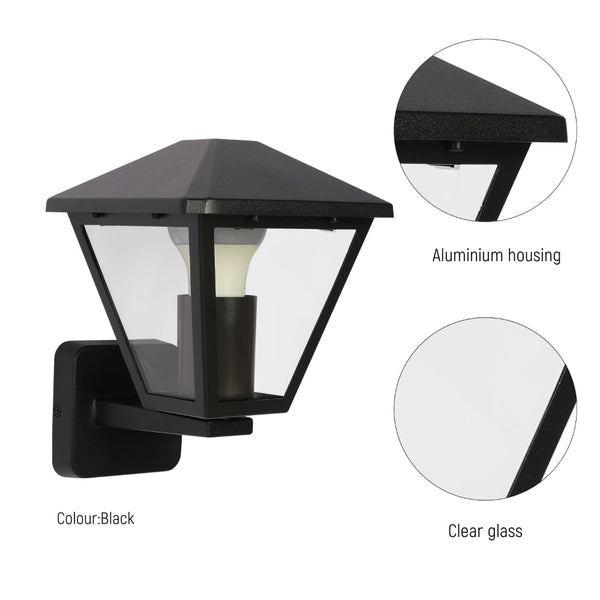 Aplique de pared estilo lanternas para exteriores, ideal para patios en decoración rústica y moderna.