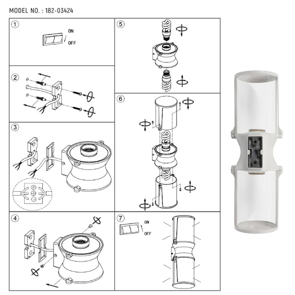 Dibujo técnico de luz de pared exterior vintage clásica, ideal para jardines y entradas, con diseño elegante y protección IP54.