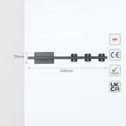 Luz de pared LED espejo negro para baño moderno con diseño nórdico, ideal para iluminación funcional y elegante.