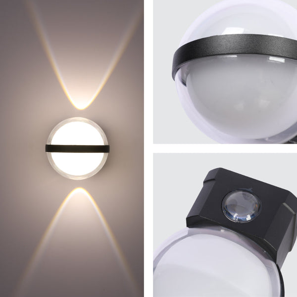 Luz de pared decorativa moderna, ideal para decorar espacios elegantes con estilo contemporáneo, emitiendo luz arriba y abajo.