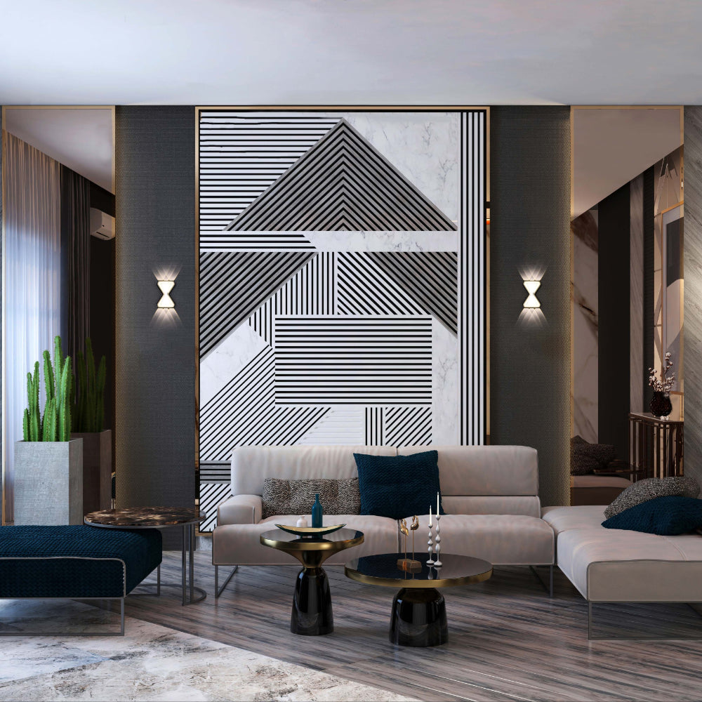 Aplique de pared LED moderno con diseño de reloj de arena, ideal para espacios elegantes como salas de estar o pasillos.